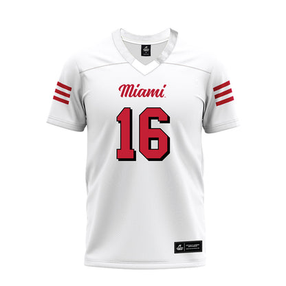 Miami of Ohio - NCAA Football : Ryan Sims - 2024 White Premium Football Jersey-0