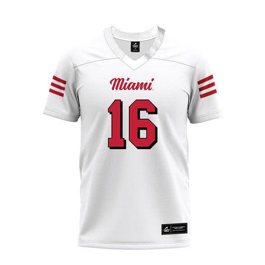 Miami of Ohio - NCAA Football : Ryan Sims - 2024 White Premium Football Jersey-0
