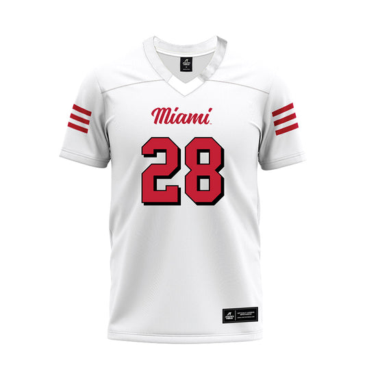 Miami of Ohio - NCAA Football : Andrew Bjorson - 2024 White Premium Football Jersey-0