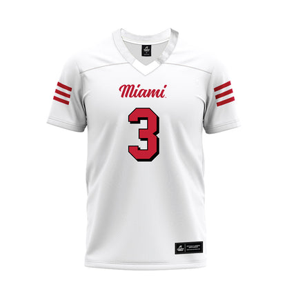 Miami of Ohio - NCAA Football : Malcolm McCain - 2024 White Premium Football Jersey-0