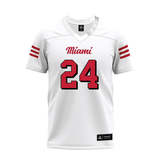 Miami of Ohio - NCAA Football : Mychal Yharbrough - 2024 White Premium Football Jersey
