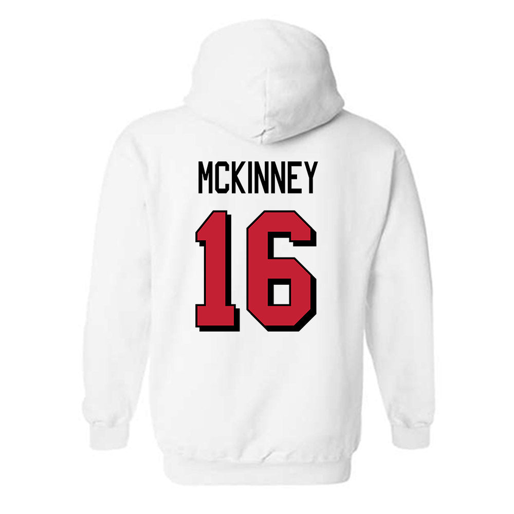Miami of Ohio - NCAA Football : Christian McKinney - 2024 Replica Shersey Hooded Sweatshirt-1