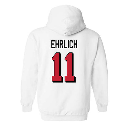 Miami of Ohio - NCAA Football : Noah Ehrlich - 2024 Replica Shersey Hooded Sweatshirt-1