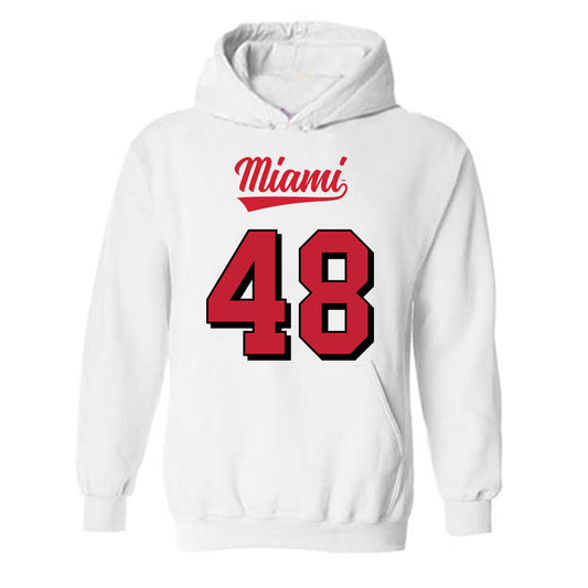 Miami of Ohio - NCAA Football : Chase Becker - 2024 Replica Shersey Hooded Sweatshirt