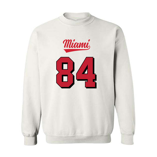 Miami of Ohio - NCAA Football : Cole Weaver - 2024 Replica Shersey Crewneck Sweatshirt-0