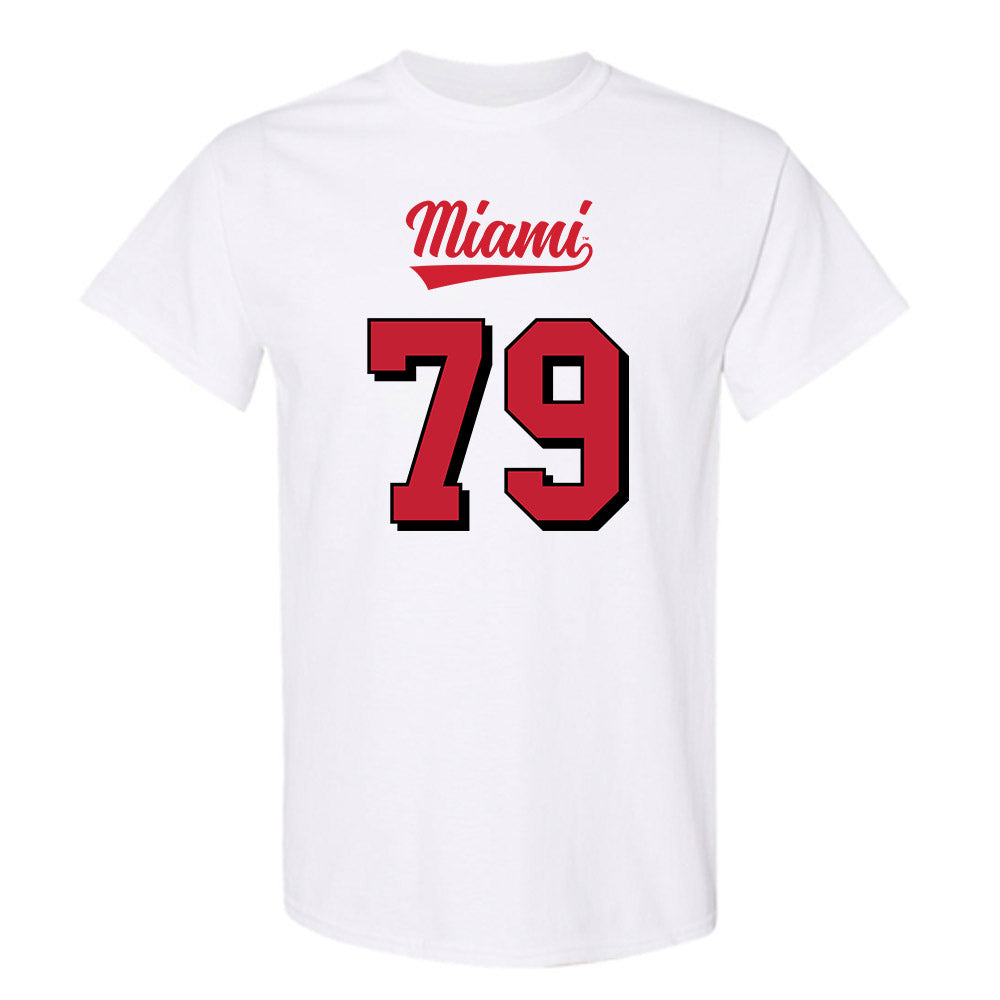 Miami of Ohio - NCAA Football : Jonathan Stangl - 2024 Replica Shersey T-Shirt-0