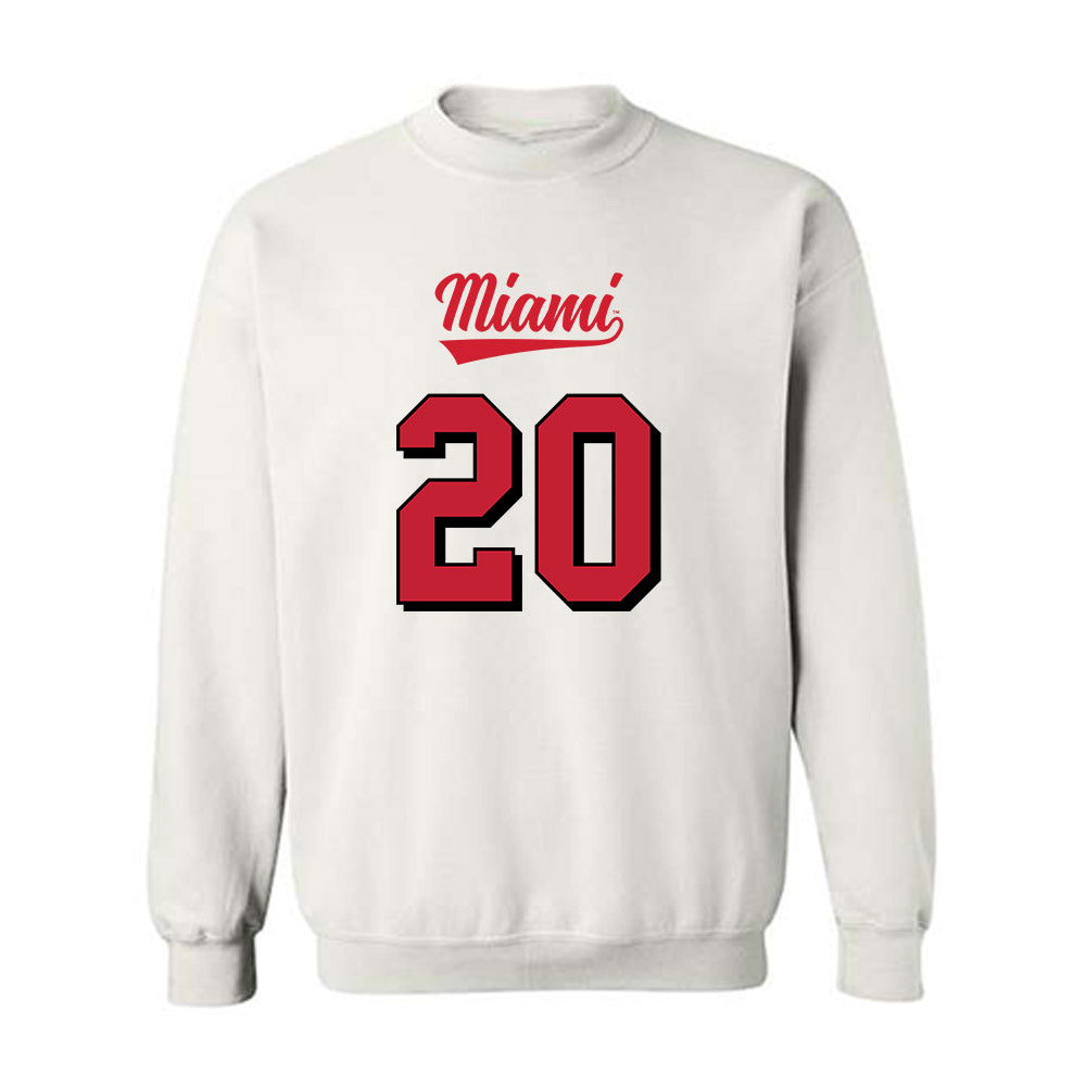 Miami of Ohio - NCAA Football : Ian Tepas - 2024 Replica Shersey Crewneck Sweatshirt-0