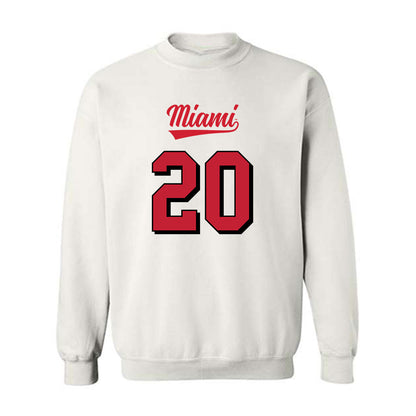 Miami of Ohio - NCAA Football : Ian Tepas - 2024 Replica Shersey Crewneck Sweatshirt-0