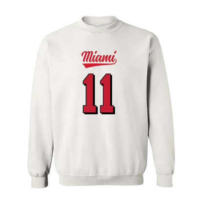 Miami of Ohio - NCAA Football : Noah Ehrlich - 2024 Replica Shersey Crewneck Sweatshirt-0