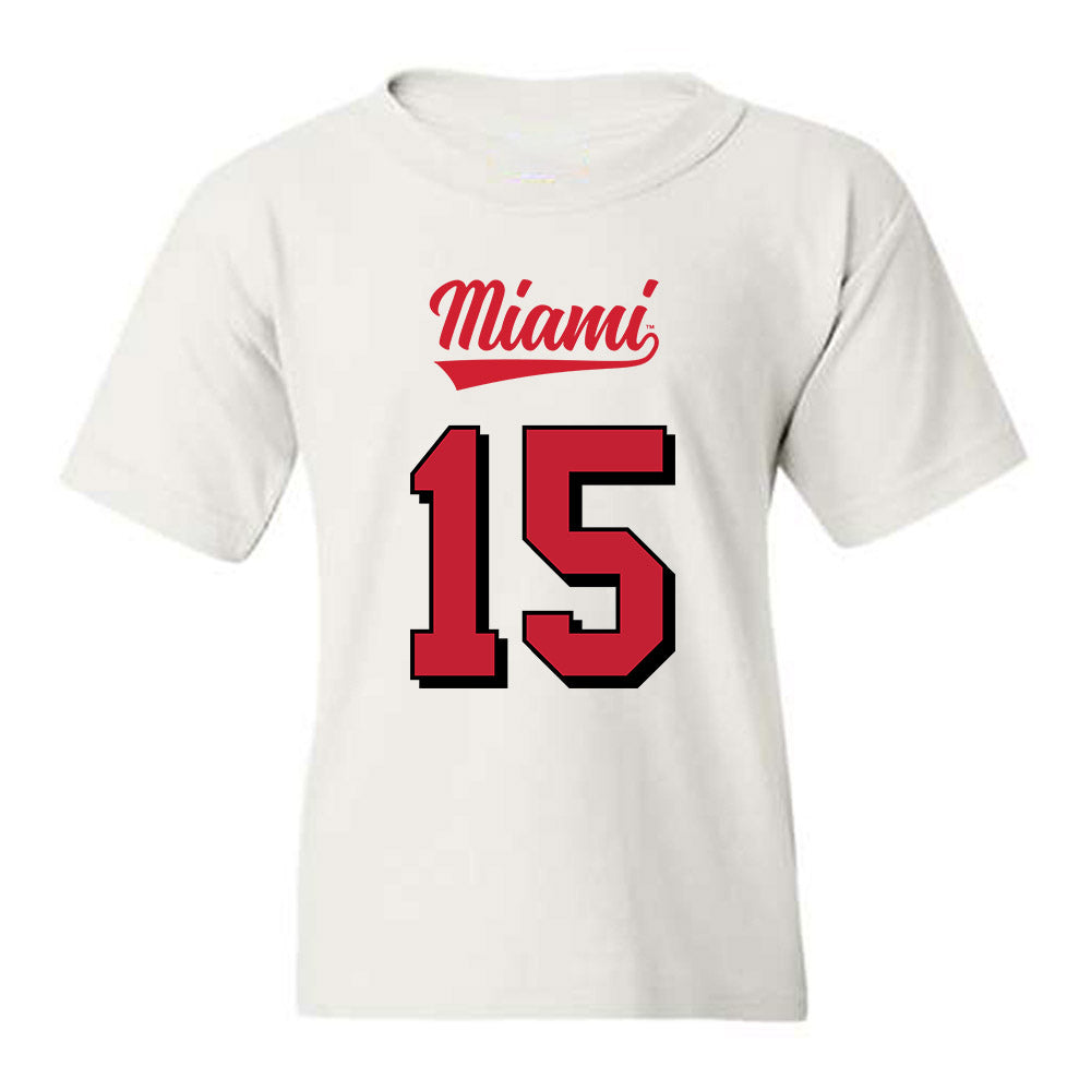 Miami of Ohio - NCAA Football : Harrison Brewster - 2024 Replica Shersey Youth T-Shirt-0