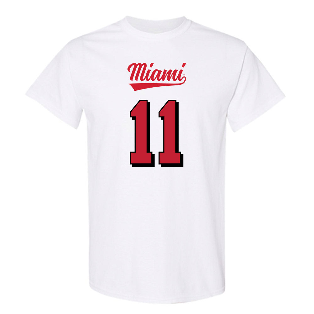 Miami of Ohio - NCAA Football : Noah Ehrlich - 2024 Replica Shersey T-Shirt-0