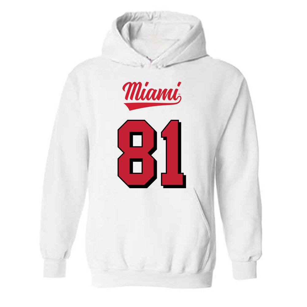 Miami of Ohio - NCAA Football : Brendan Loftus - 2024 Replica Shersey Hooded Sweatshirt-0