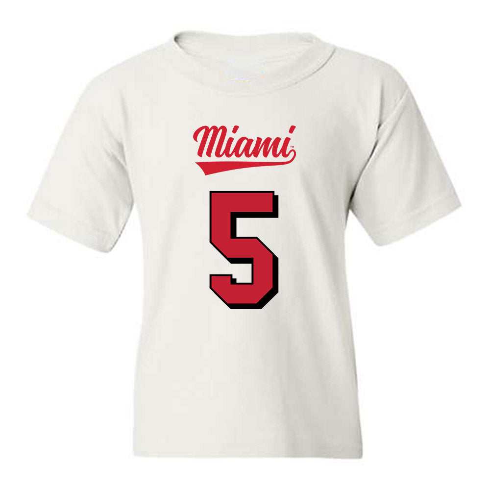 Miami of Ohio - NCAA Football : Luke Evans - 2024 Replica Shersey Youth T-Shirt-0