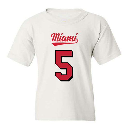 Miami of Ohio - NCAA Football : Luke Evans - 2024 Replica Shersey Youth T-Shirt-0