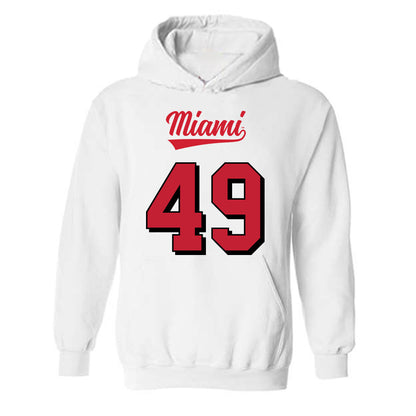 Miami of Ohio - NCAA Football : Anthony Ludington - 2024 Replica Shersey Hooded Sweatshirt-0