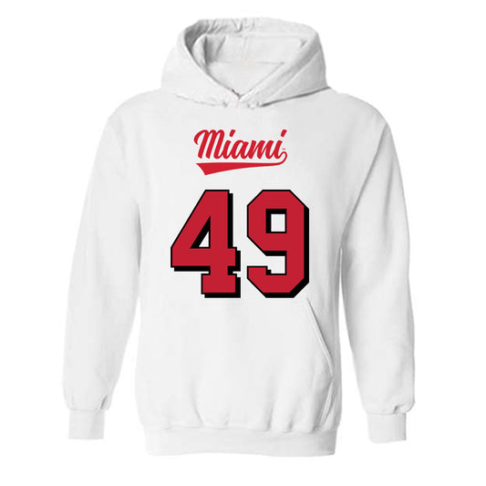 Miami of Ohio - NCAA Football : Anthony Ludington - 2024 Replica Shersey Hooded Sweatshirt-0