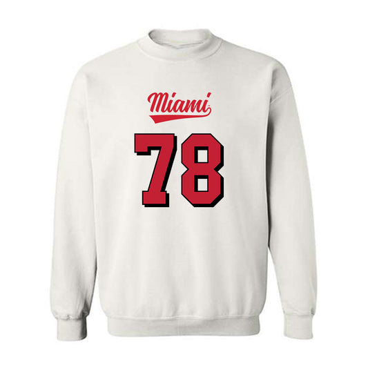 Miami of Ohio - NCAA Football : Drew Terrill - 2024 Replica Shersey Crewneck Sweatshirt-0