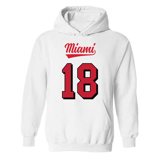 Miami of Ohio - NCAA Football : Antwon Thomas - 2024 Replica Shersey Hooded Sweatshirt-0