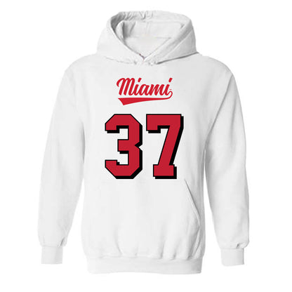 Miami of Ohio - NCAA Football : Vito McConnell - 2024 Replica Shersey Hooded Sweatshirt-0