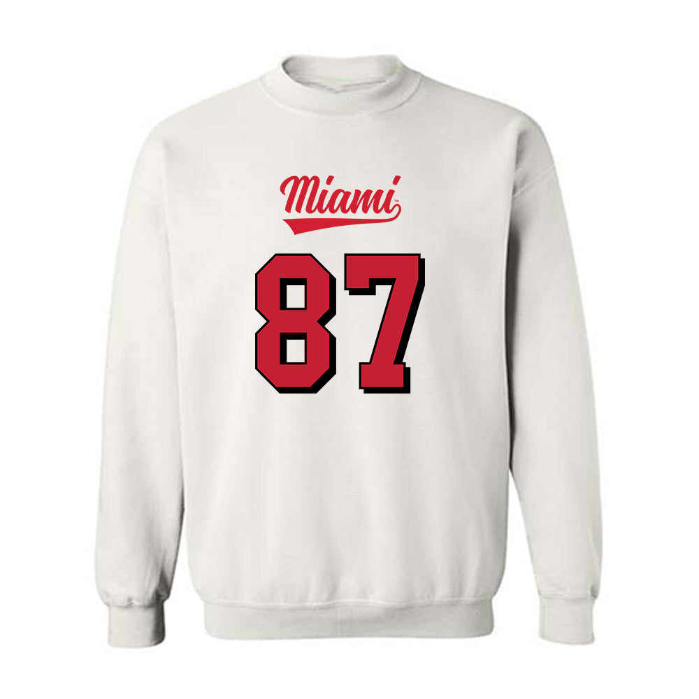 Miami of Ohio - NCAA Football : Noam Butbul - 2024 Replica Shersey Crewneck Sweatshirt-0