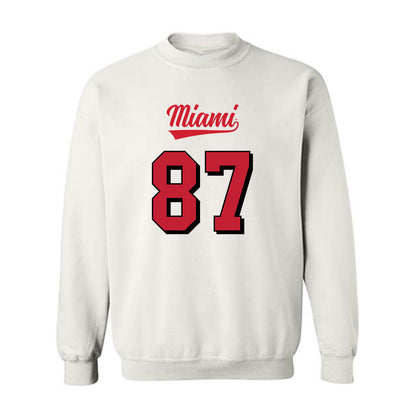 Miami of Ohio - NCAA Football : Noam Butbul - 2024 Replica Shersey Crewneck Sweatshirt-0