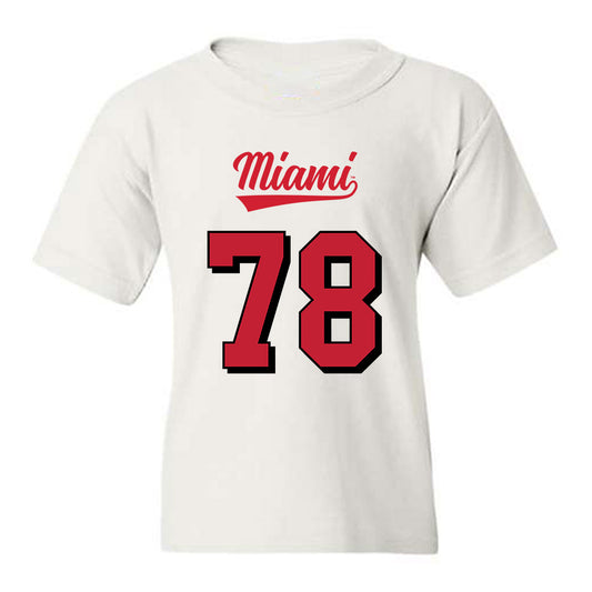 Miami of Ohio - NCAA Football : Drew Terrill - 2024 Replica Shersey Youth T-Shirt-0