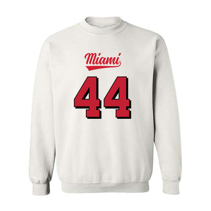 Miami of Ohio - NCAA Football : Grant Leeper - 2024 Replica Shersey Crewneck Sweatshirt-0