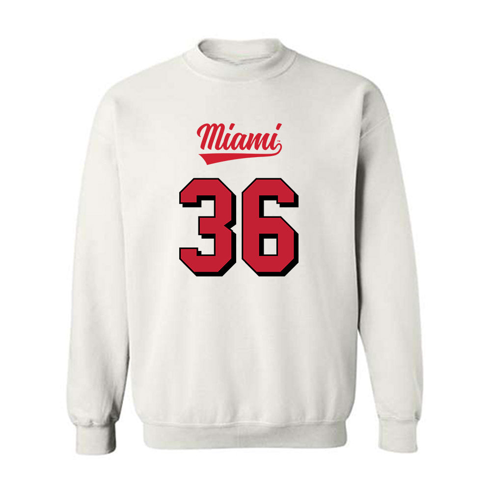 Miami of Ohio - NCAA Football : Carter Holden - 2024 Replica Shersey Crewneck Sweatshirt-0