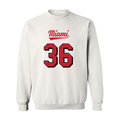 Miami of Ohio - NCAA Football : Carter Holden - 2024 Replica Shersey Crewneck Sweatshirt-0