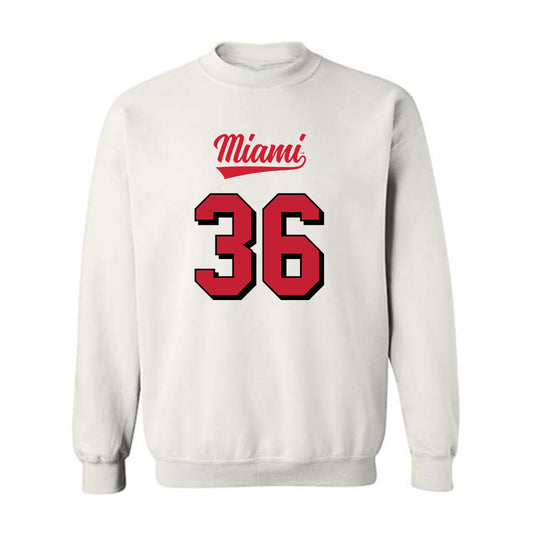 Miami of Ohio - NCAA Football : Carter Holden - 2024 Replica Shersey Crewneck Sweatshirt-0