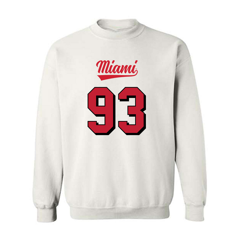 Miami of Ohio - NCAA Football : Logan Howell - 2024 Replica Shersey Crewneck Sweatshirt-0