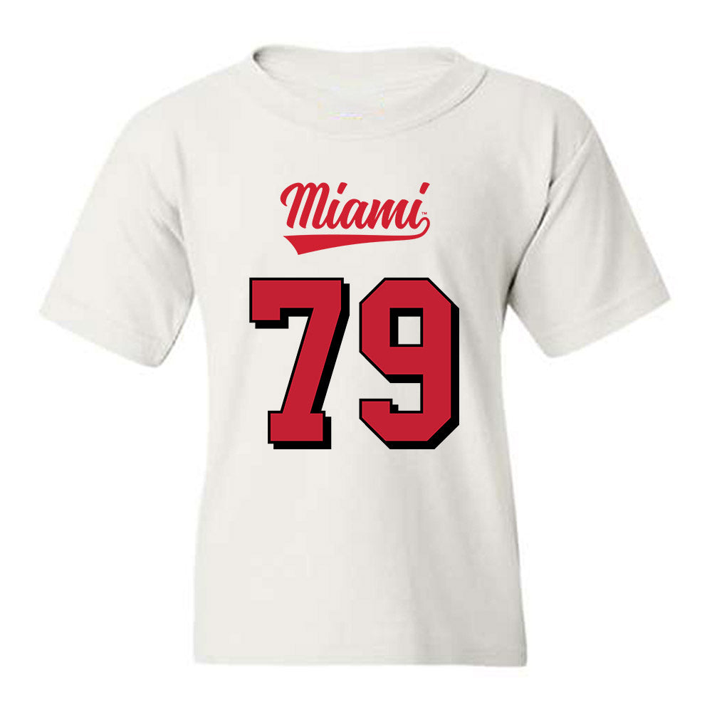 Miami of Ohio - NCAA Football : Jonathan Stangl - 2024 Replica Shersey Youth T-Shirt-0