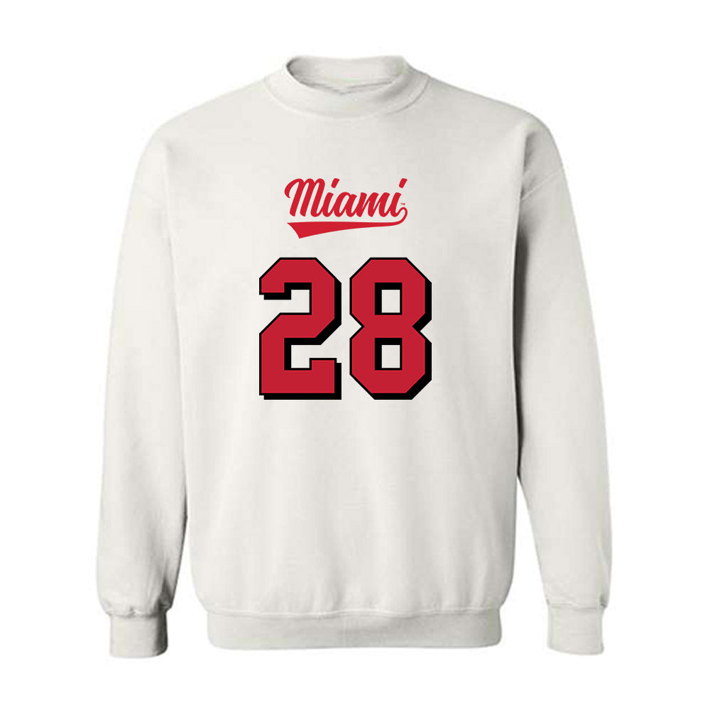 Miami of Ohio - NCAA Football : Andrew Bjorson - 2024 Replica Shersey Crewneck Sweatshirt-0