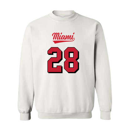 Miami of Ohio - NCAA Football : Andrew Bjorson - 2024 Replica Shersey Crewneck Sweatshirt-0