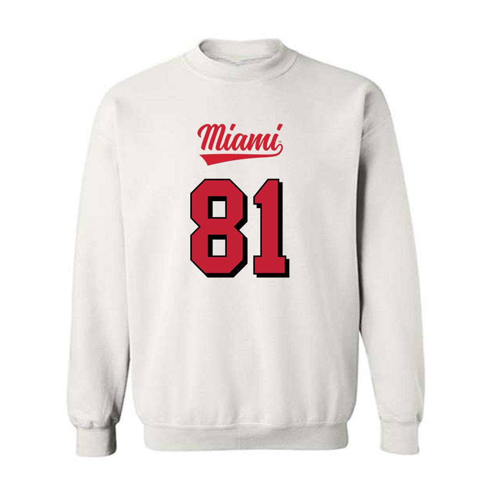 Miami of Ohio - NCAA Football : Brendan Loftus - 2024 Replica Shersey Crewneck Sweatshirt-0