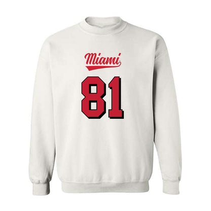 Miami of Ohio - NCAA Football : Brendan Loftus - 2024 Replica Shersey Crewneck Sweatshirt-0