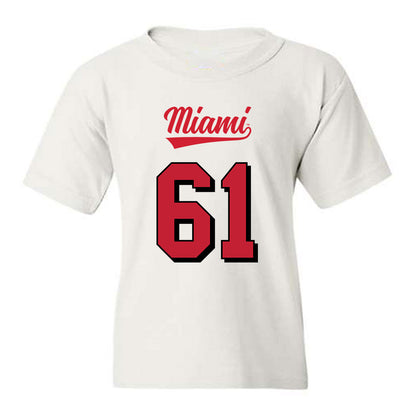 Miami of Ohio - NCAA Football : Andrew Lowry - 2024 Replica Shersey Youth T-Shirt-0