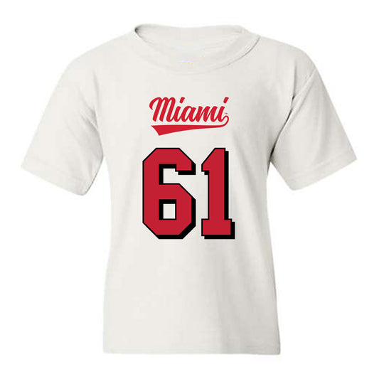 Miami of Ohio - NCAA Football : Andrew Lowry - 2024 Replica Shersey Youth T-Shirt-0