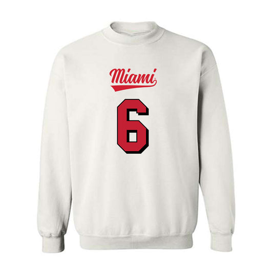 Miami of Ohio - NCAA Football : Jordan Brunson - 2024 Replica Shersey Crewneck Sweatshirt-0