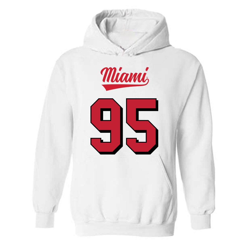 Miami of Ohio - NCAA Football : Aariz Taylor - 2024 Replica Shersey Hooded Sweatshirt-0