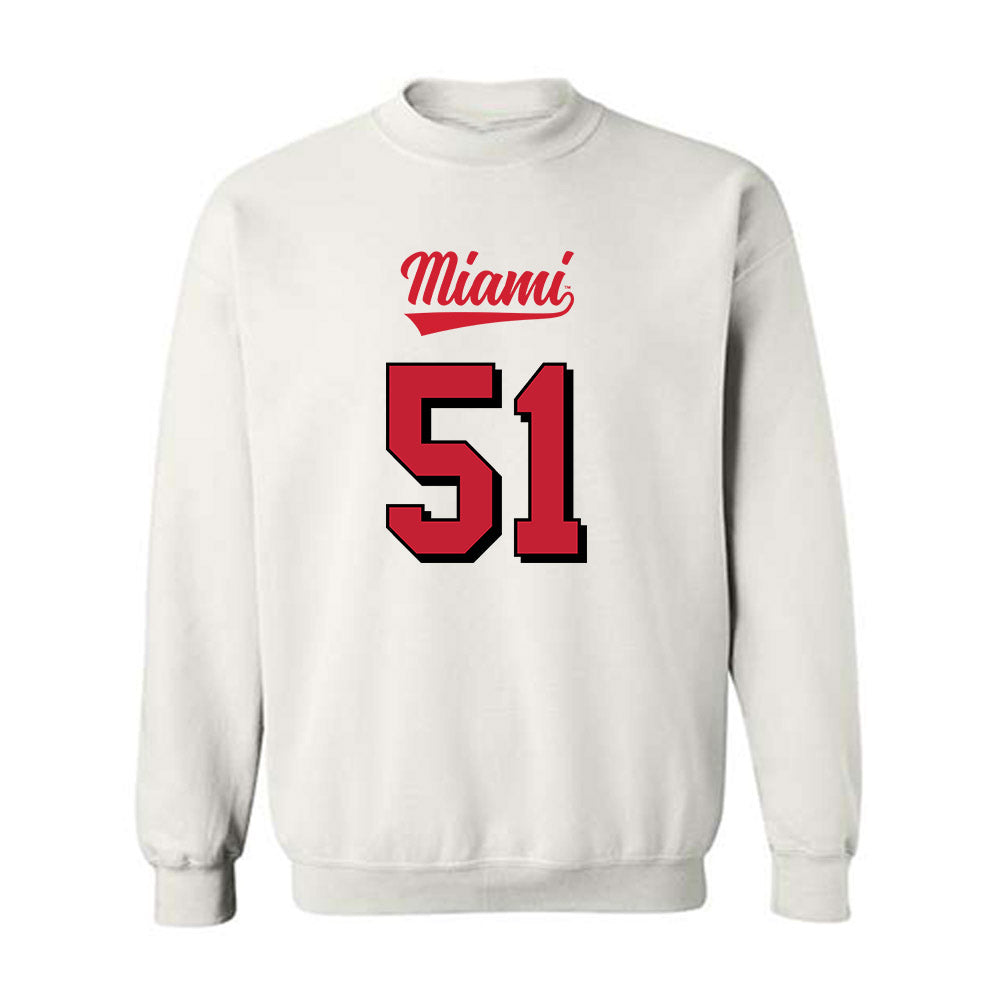 Miami of Ohio - NCAA Football : Eric Smith - 2024 Replica Shersey Crewneck Sweatshirt-0