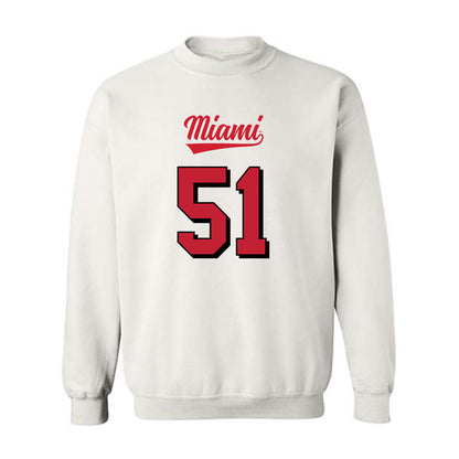 Miami of Ohio - NCAA Football : Eric Smith - 2024 Replica Shersey Crewneck Sweatshirt-0