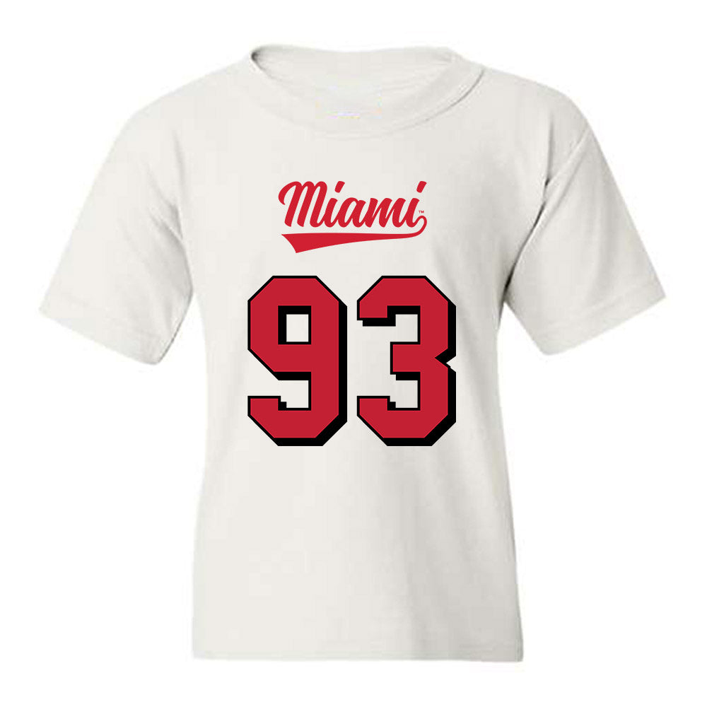 Miami of Ohio - NCAA Football : Logan Howell - 2024 Replica Shersey Youth T-Shirt-0