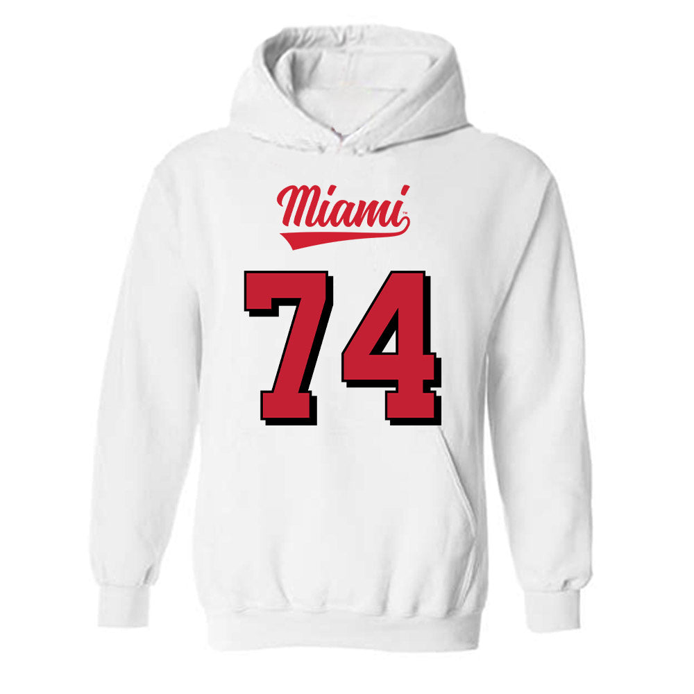 Miami of Ohio - NCAA Football : Greg Smith Jr. - 2024 Replica Shersey Hooded Sweatshirt-0