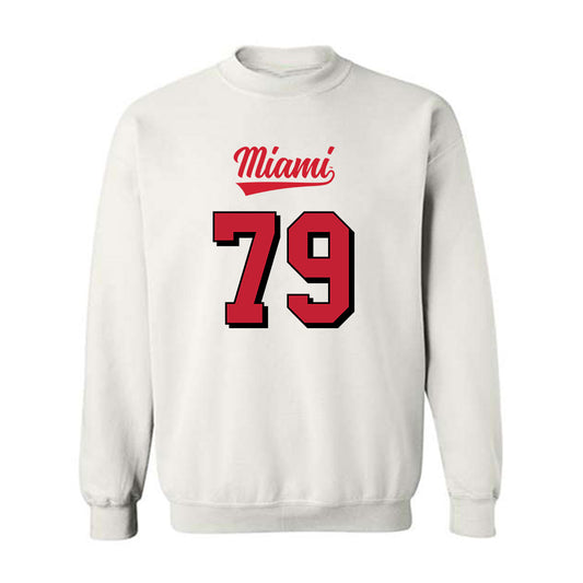 Miami of Ohio - NCAA Football : Jonathan Stangl - 2024 Replica Shersey Crewneck Sweatshirt-0