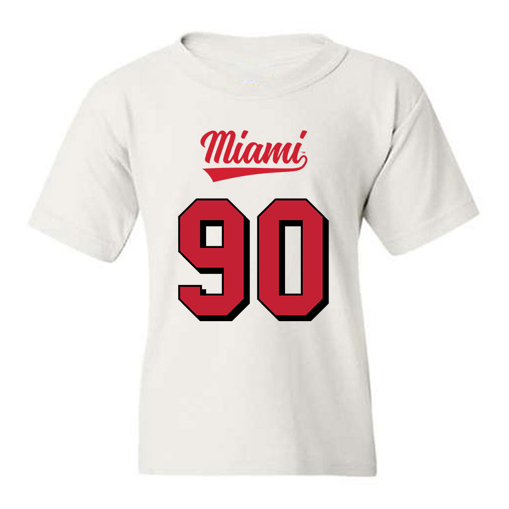Miami of Ohio - NCAA Football : Donovan Davis - 2024 Replica Shersey Youth T-Shirt-0