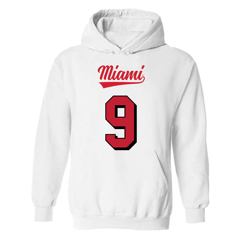 Miami of Ohio - NCAA Football : Javon Hammonds - 2024 Replica Shersey Hooded Sweatshirt-0