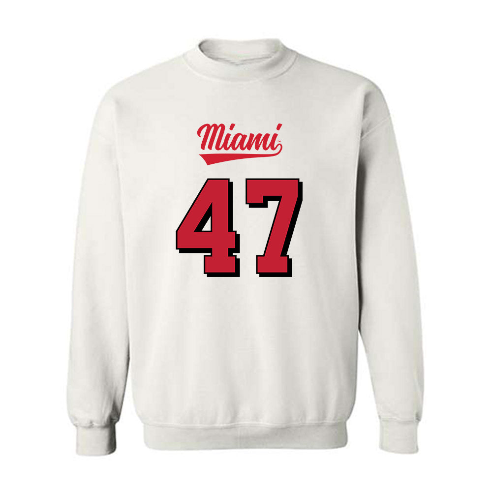 Miami of Ohio - NCAA Football : Brach Rice - 2024 Replica Shersey Crewneck Sweatshirt-0