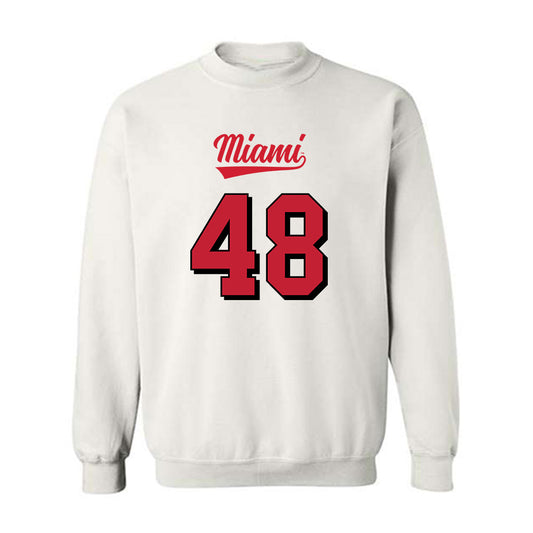 Miami of Ohio - NCAA Football : Chase Becker - 2024 Replica Shersey Crewneck Sweatshirt