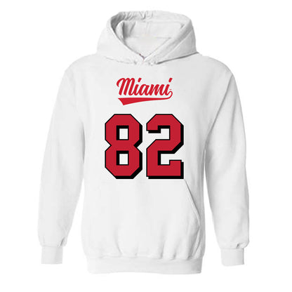 Miami of Ohio - NCAA Football : Paolo Papalia - 2024 Replica Shersey Hooded Sweatshirt-0